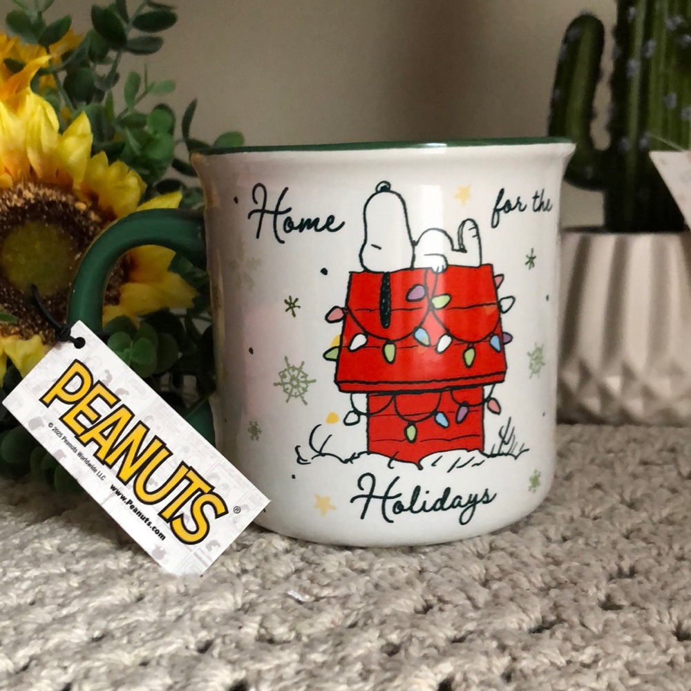 Peanuts HOME for the HOLIDAYS Christmas Mug